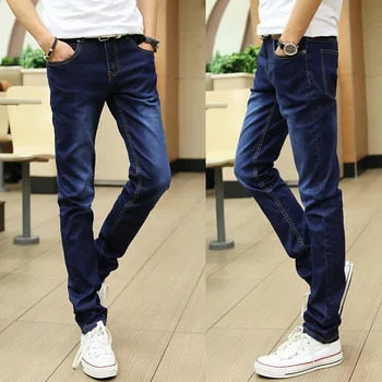 

BOBO 2018 men's fashion color youth fashion jeans feet of cultivate one's morality pants