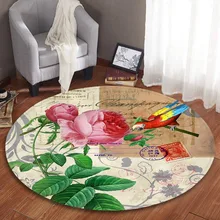 5 цветов, круглый мягкий фланелевый нескользящий коврик, напольный коврик, декор для входа, домашний ковер, гостиная, спальня, детская комната