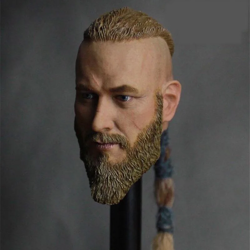 Mnotht 1/6 мужские Viking голова резная модель Трэвис Fimmel мужской непутающиеся вьющиеся
