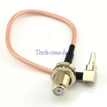 

100 piece 5.9'' Cable CRC9 Male Plug to F Female Jack Coax RG316 Pigtail 15cm RF Connector F to CRC9
