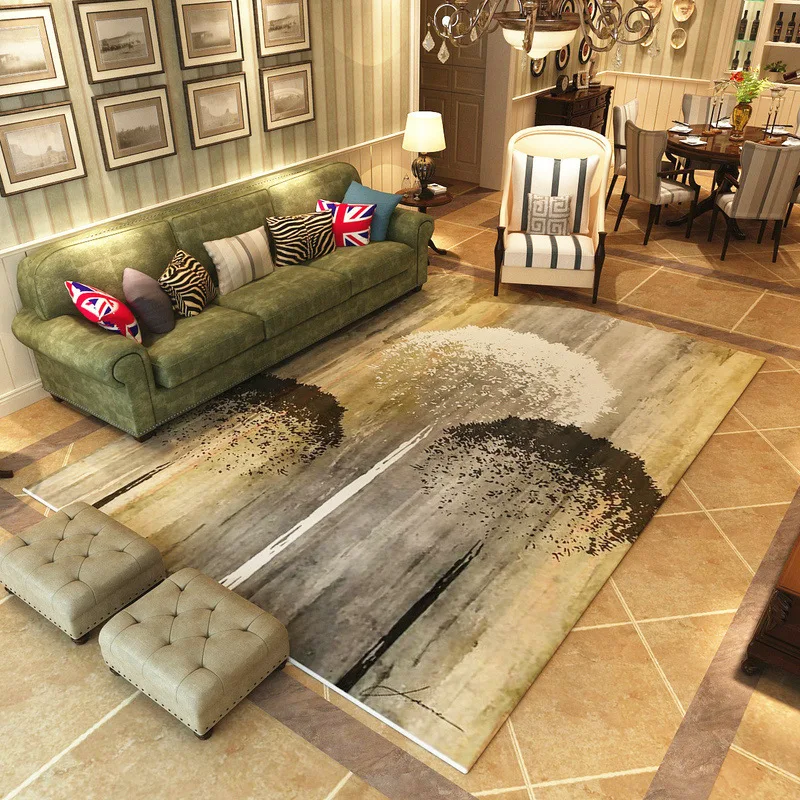 

Modern Abstract Northern Europe Carpet Concise A Living Room Sofa Tea Table Bedroom Bedside Door Mat Carpet Can Wash