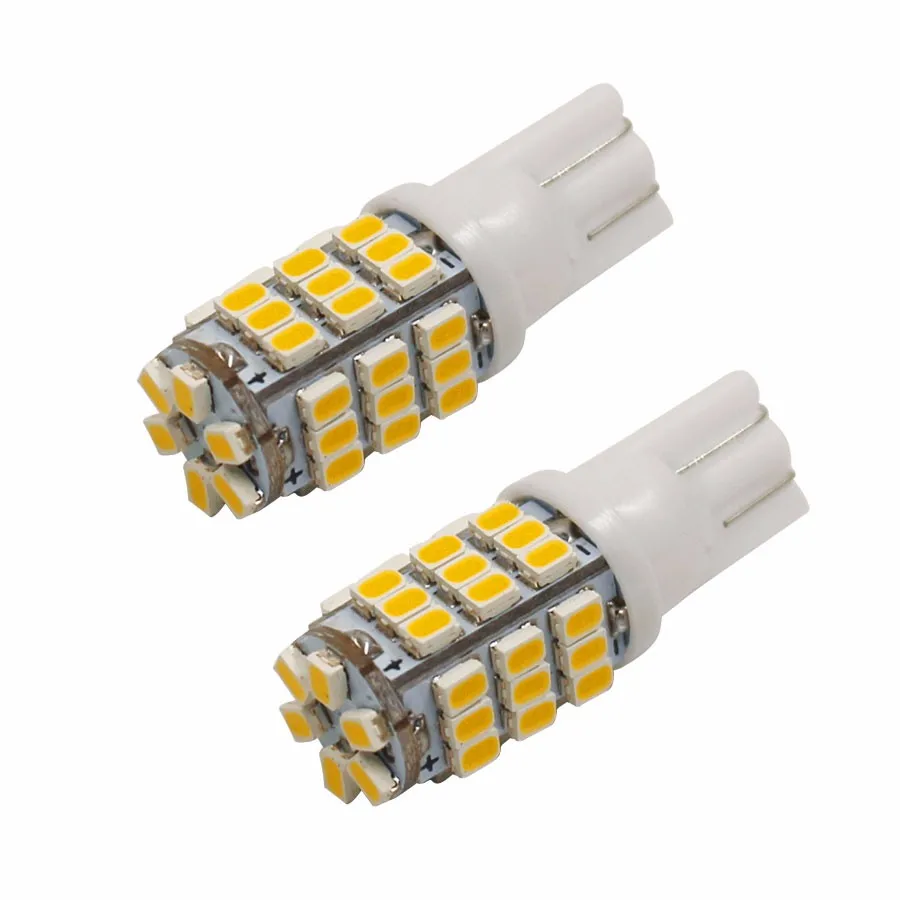 Hyzhauto 10 шт. T10 W5W светодиодный теплый белый свет лампы 3020/1206 42smd светодиодный огни автомобиля 4300 К Авто Чтение/внутренний и внешний створчатый распашный дверь/боковые габаритные светодиодные лампы 12V