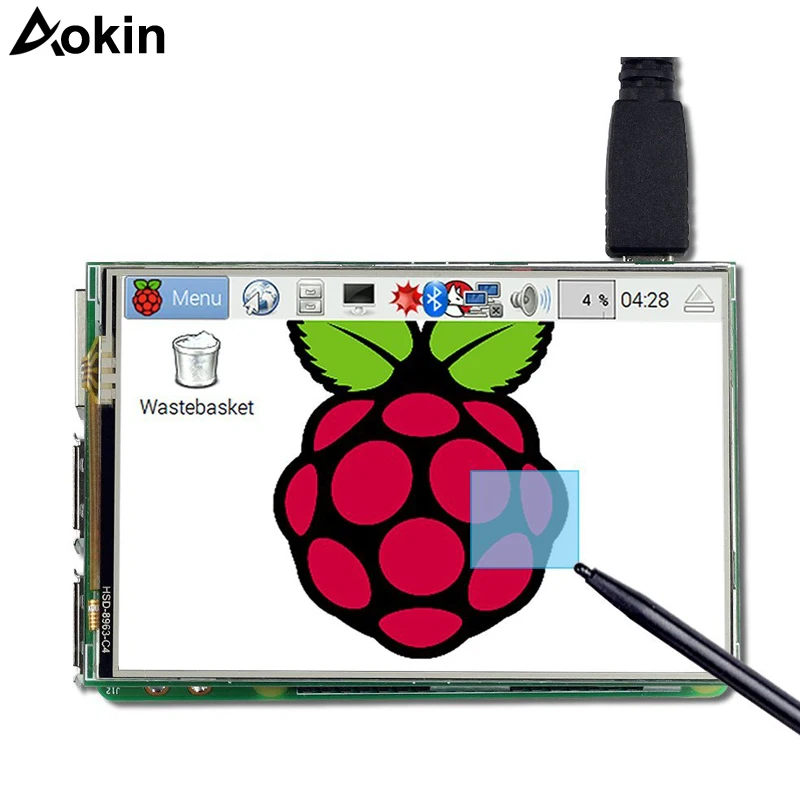 Raspberry pi 3/2 дисплей с сенсорным экраном 3 5 дюйма ЖК для модели B/B + сенсорной