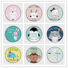 Мультфильм круглый дверной коврик ковер для гостиной ванной комнаты детские спальни ковры и ковры компьютерный коврик на стул и на пол