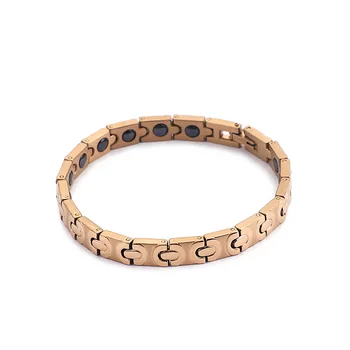 

Titanium Steel Bracelet European and American Fashion Bracelet Magnet Stainless Steel Men and Women Bracelet