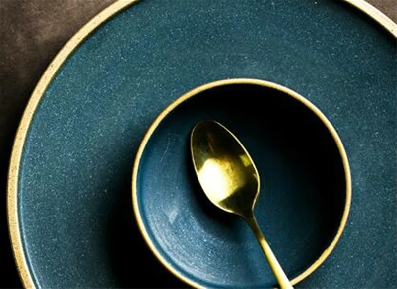 KINGLANG керамика творческий jade Единорог серии столовые приборы два/четыре человек едят домашние блюда блюдо Ресторан набор Западная тарелка