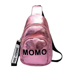 2019 новые модные стильные Для женщин Талия сумка PU Момо Отпечатано сплошной Цвет Грудь сумка для спорта на открытом воздухе BS88