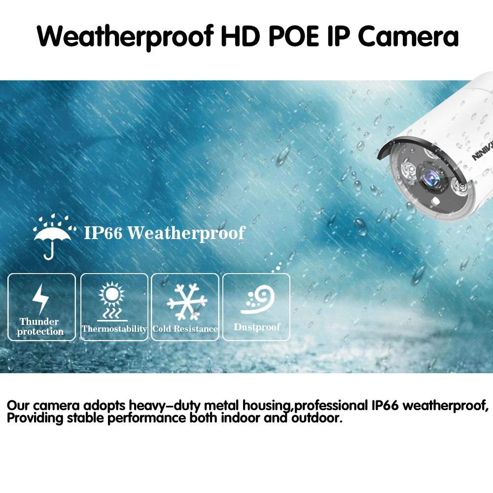 HD H.265 5.0MP POE камера безопасности CCTV система 4CH 8CH NVR с 2592*1520 4MP IP на открытом воздухе