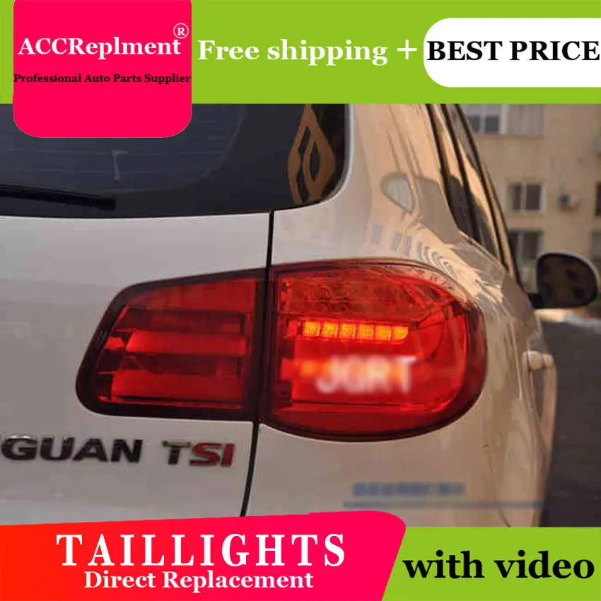 4 шт. автомобильный Стайлинг для VW Tiguan задний светильник s 2010-2012 для Tiguan светодиодный задний фонарь+ сигнал поворота+ тормоз+ задний светодиодный светильник