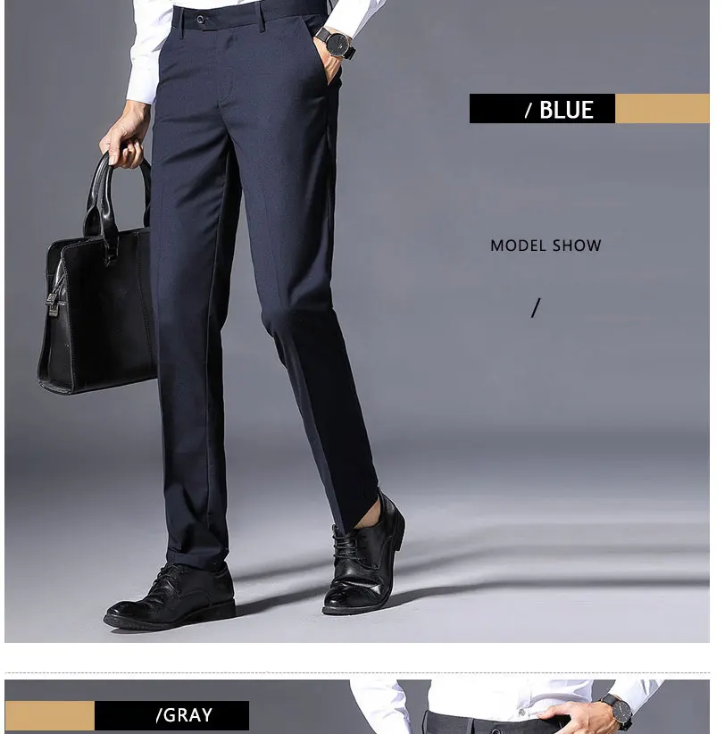 Новинка года; высококачественные мужские хлопковые брюки; 3 цвета; официальный деловой костюм; брюки; превосходное качество; мужской костюм для отдыха; брюки