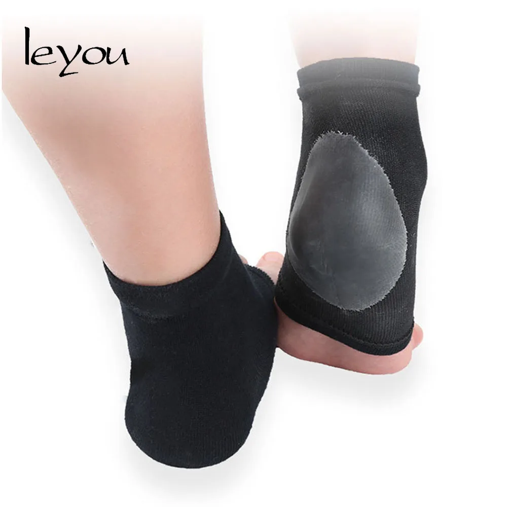 Leyou увлажняющий гель пятки носки Стельки силиконовые носки с гелевой подошвой защита пятки пяточная Подушечка Для Снятия Боли носки