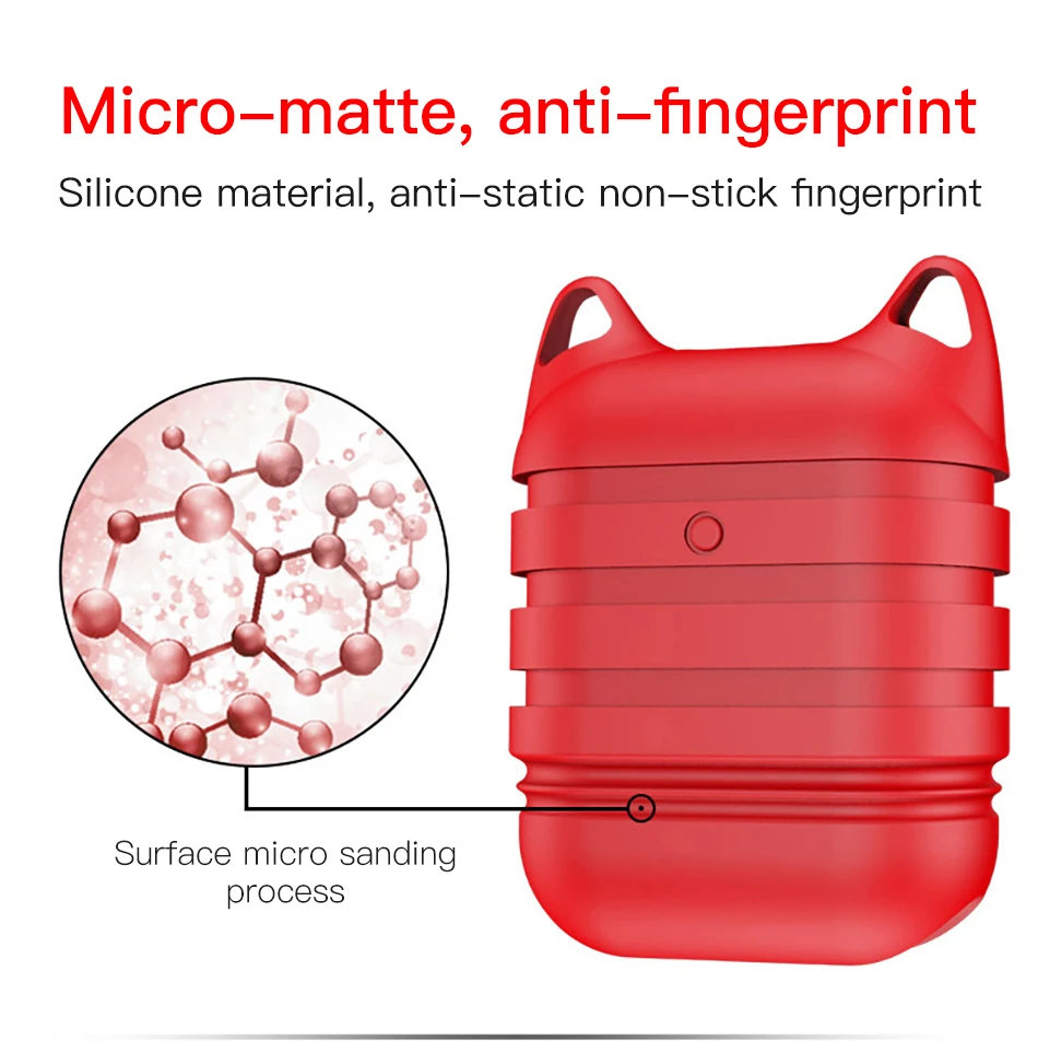 !ACCEZZ Bluetooth Wireless Earphone Case For Apple AirPods Cover Portable Protection Headset Case Accessories Box With Keychain (4)