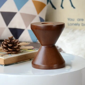 

Christmas Decor Geometric Retro Wooden Candlestick Furnishing Articles Household Adornment of Children Room Decoration