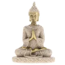 Ornament Statue Figurine Sculpture Sandstone Miniatures Meditation Hue Handmade Magideal