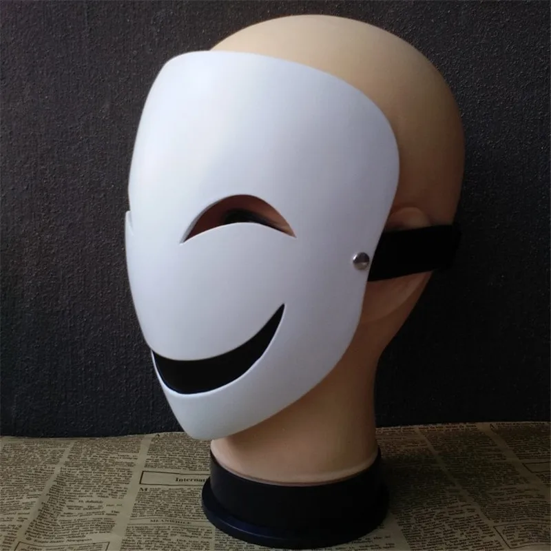 Черные пули улыбка лицо белая Смола Маска Kagetane Hiruko страшная маска для мужчин Хэллоуин Косплей Костюм Маскарад призрак Вечерние Маски