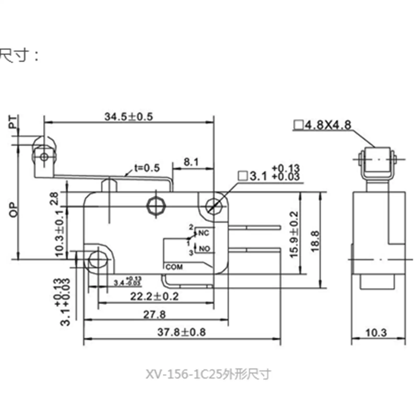 (5)XV 156 1C25 No+NC Basic Micro Switch SPDT Roller Lever Type Bolt Terminal-in Switches from Lights & Lighting on Aliexpress.com | Alibaba Group
