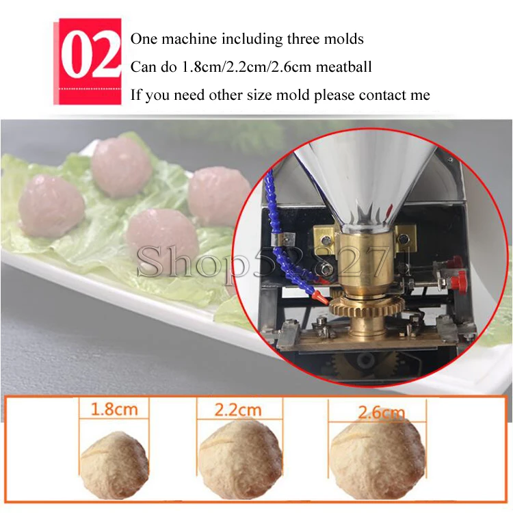 Универсальный нержавеющая сталь автоматический Фрикаделька формовочная машина коммерческих рыбы говядины фрикадельница