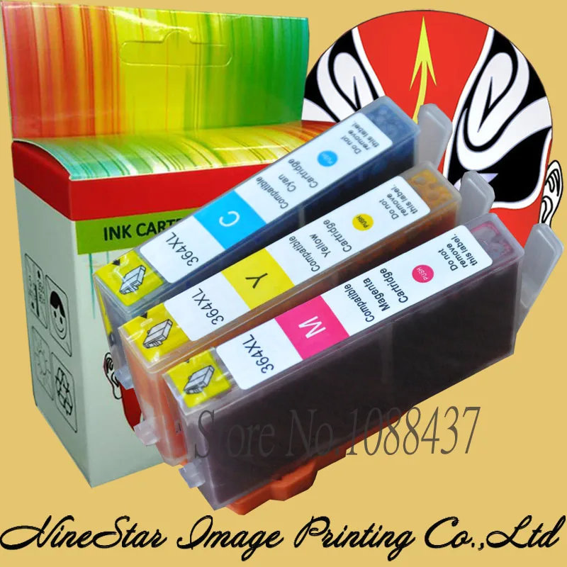 3 пакета 364 XL цветной картридж для HP xl 364XL картриджи Photosmart 5510 5512 5515 5520 5524 6510 6512 6515 E192 |