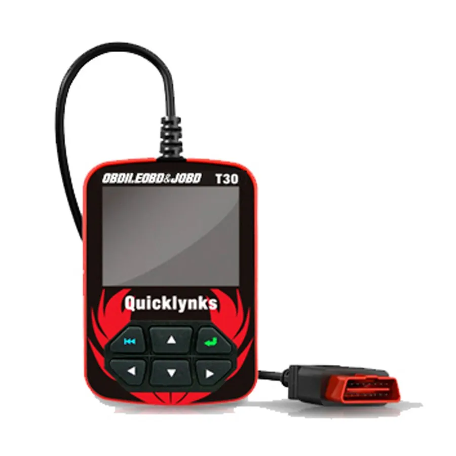 QUICKLYNKS OBDII/EOBD/JOBD T30 Highen диагностический сканирующий инструмент автоматический считыватель кодов с цветным дисплеем