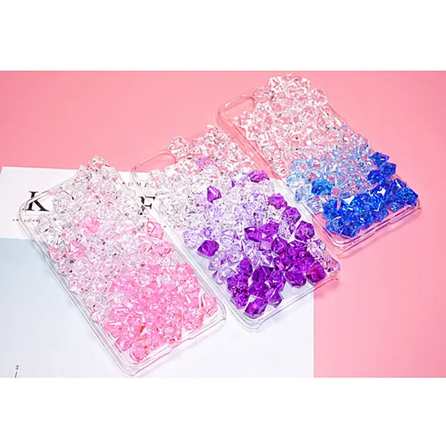 Cubo de hielo transparente para manualidades, decoración de joyería de resina, abalorios de relleno de Baba, piedra de cristal de cubo de hielo de imitación de acrílico, 60g Cubo de hielo transparente para manualidades, decoración de joyería de resina, abalorios de relleno de Baba, piedra de cristal de cubo de hielo de imitación de acrílico, 60g