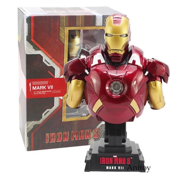 

Iron Man 3 MARK VII 1/4 Scale Limited Edition Collectible Bust Figure Model Toy with LED Light 23cm