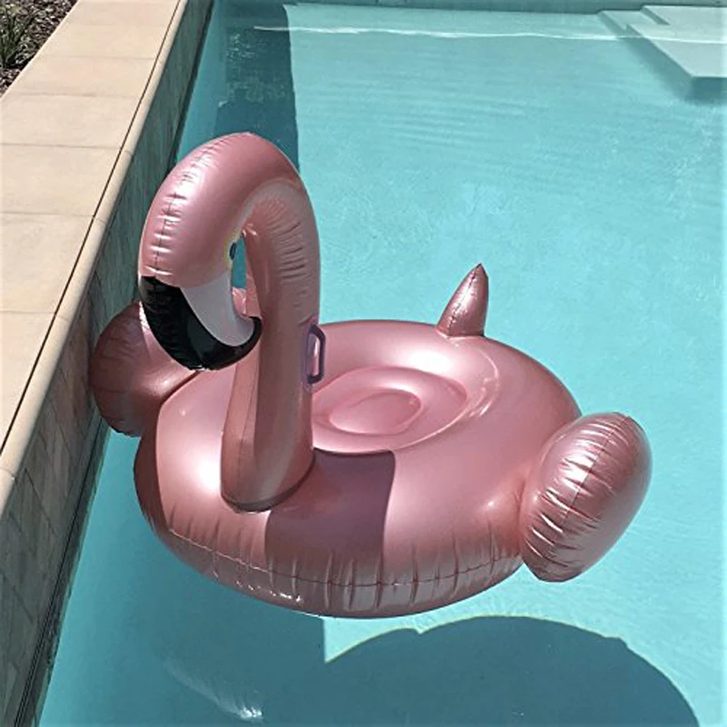 Розовое золото 150 см гигантский надувной фламинго бассейн надувной лебедь-на воде вечерние игрушки летний пляжный шезлонг надувной матрас boia Piscina
