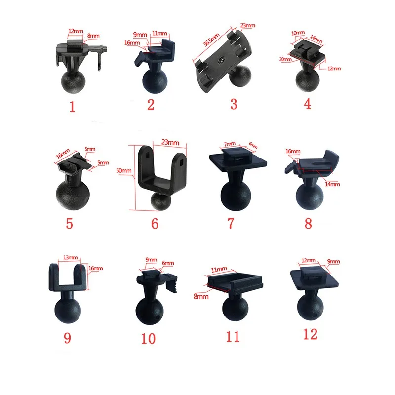 

Driving Recorder Bracket Interface Suction Cup Bracket Head Ball Rear View Mirror Bracket suction cup bracket