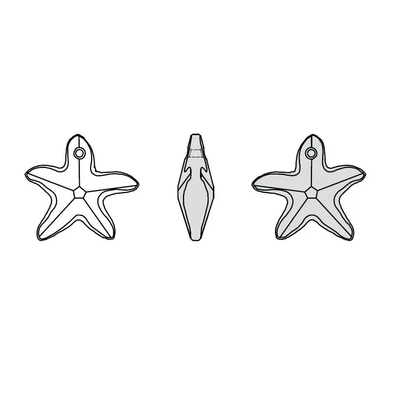 (1 шт.) 100% Оригинальный кулон с кристаллом Swarovski 6721 в виде морской звезды сделано