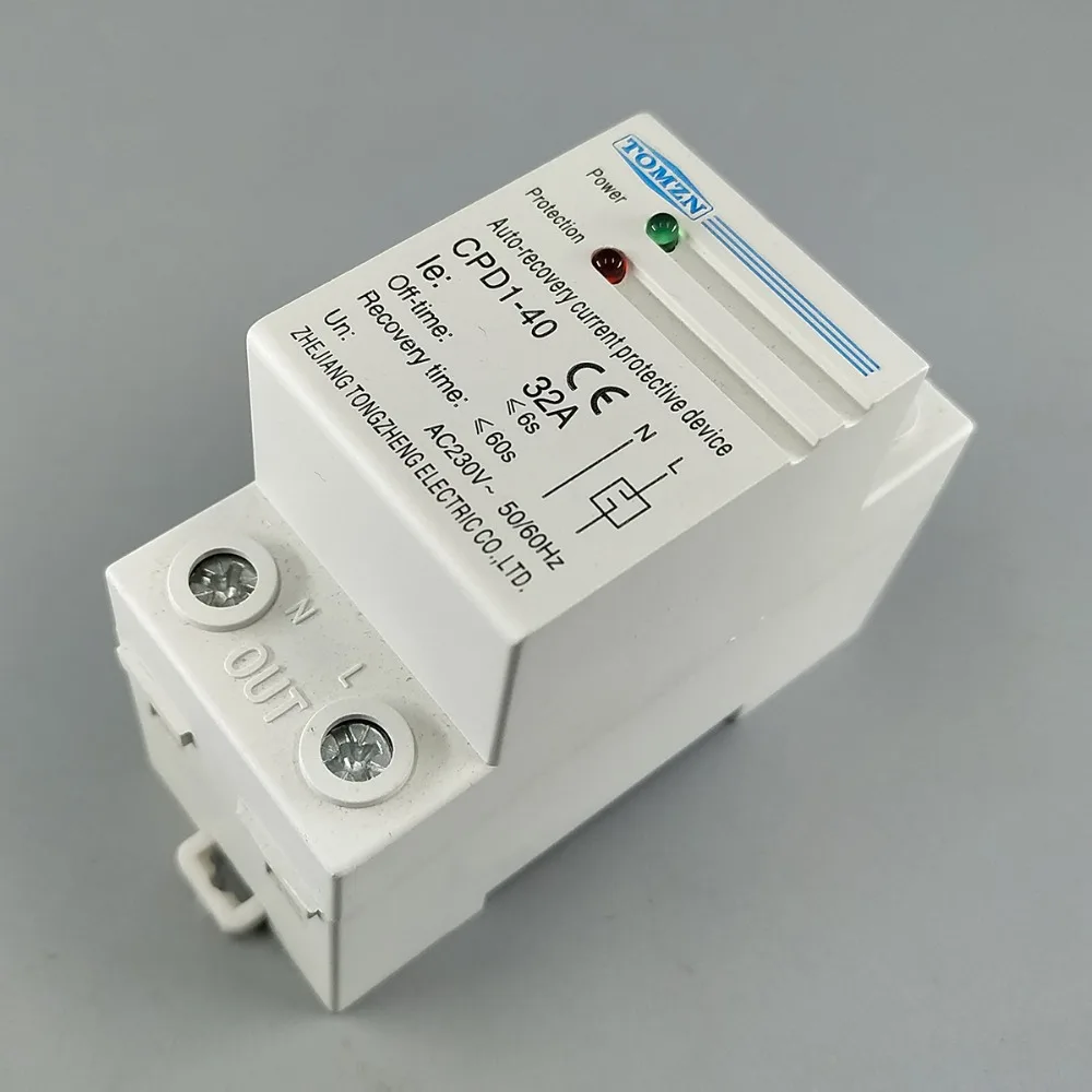 DINレール,230v,50/60hz,自動回復,過電流制限,保護装置 - AliExpress