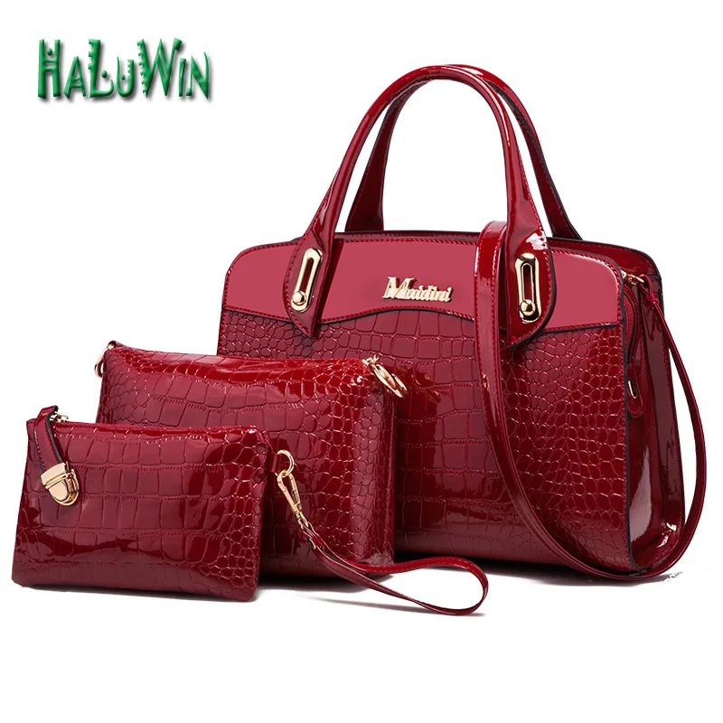 NLT fashion women lady bag top handle bag style hot sale patent leather shoulder solid bag