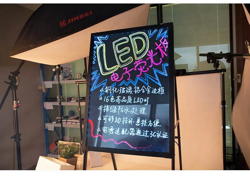 Placa de Escrita Eletrônica com Suporte Deli cm Placa Fluorescente 16 Cores Levou Outdoor 8733 Led 20x28 50x70 32 Cheap board write