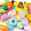 New Cutting Fruit Vegetable Toy Pretend Play Kitchen Toys Play House Miniature Plastic Cooking Food Kids Girls Educational Gift 1