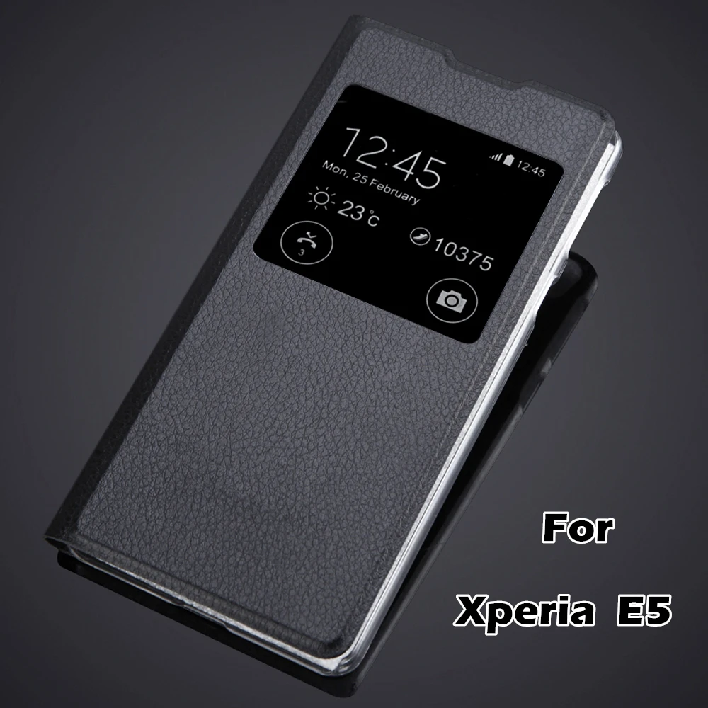 E5 Case Fundas luxury Fashion Protective Phone Bag Skin For sony xperia E5 F3313 F3311 view window flip cover pu leather case E5 Case Fundas luxury Fashion Protective Phone Bag Skin For sony xperia E5 F3313 F3311 view window flip cover pu leather case
