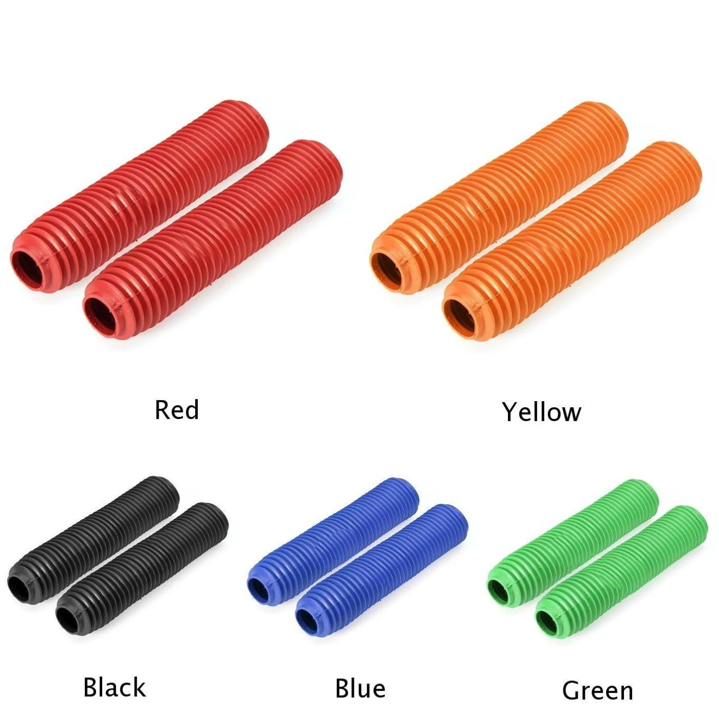  Auto Accessories 2pcs Universal Motorcycle Dirt Bike Fork Gaiters Boots Dust Cover Rubber 240mm New