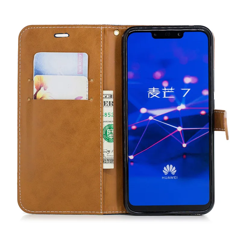 Case For Huawei P30Pro P20Lite Leather Flip Wallet Case For Huawei Mate20 20Pro 10Lite P Smart 2019 P10 Case Painted Phone Cases (8)