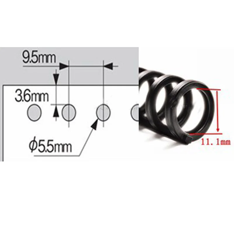 12mm 25 Holes Loose-leaf Plastic Binding Bar Rings Coil Spring Spiral Booking Strip Punch Ring For Notebook School Office Supply