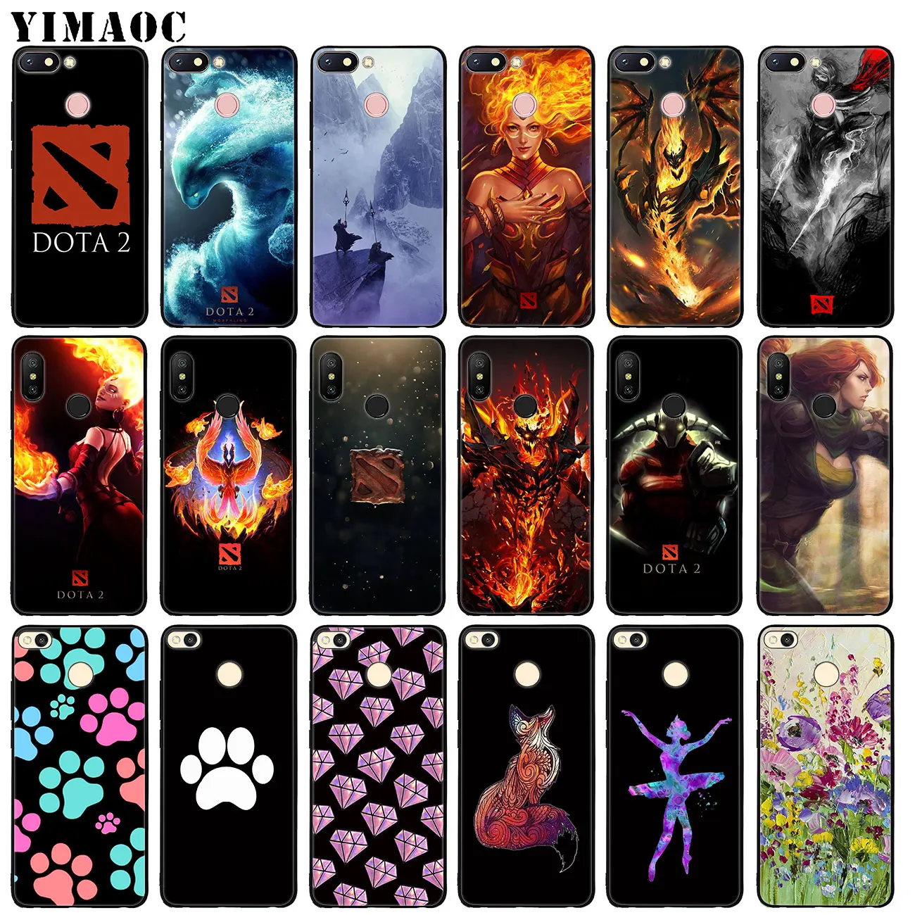 Мягкий силиконовый чехол YIMAOC dota 2 с логотипом для Xiaomi Redmi K30 K20 Note 8 8T 7 5 6 Pro Mi черный