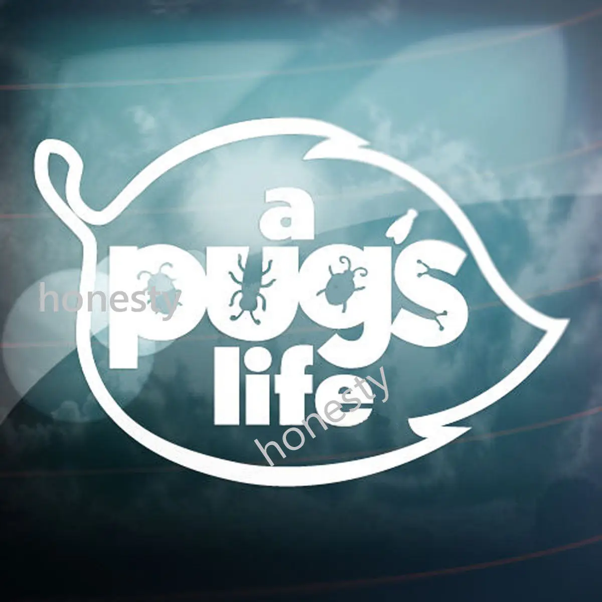 Car Window Decals PUGS RULEI Love My Pug DogStickers Cars Trucks Glass Car Window Decals PUGS RULEI Love My Pug DogStickers Cars Trucks Glass