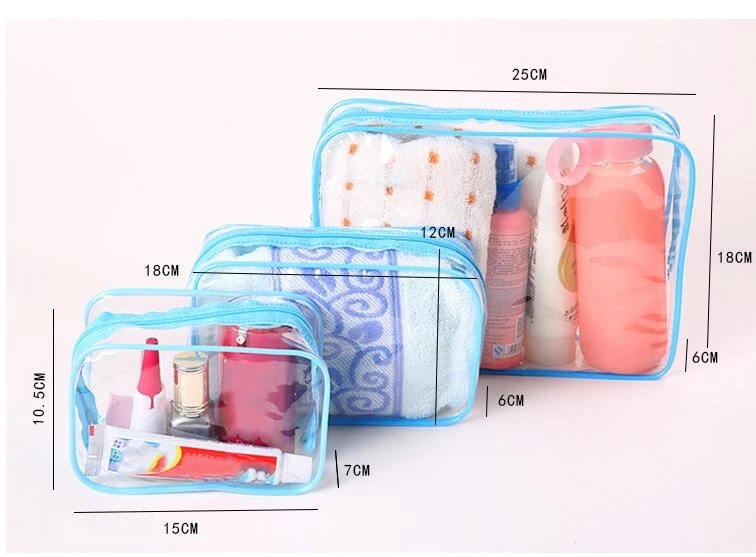 ETya Для женщин Clear для багажа из ПВХ Организатор Упаковка Водонепроницаемый Одежда Косметический макияж сумка туалетные принадлежности