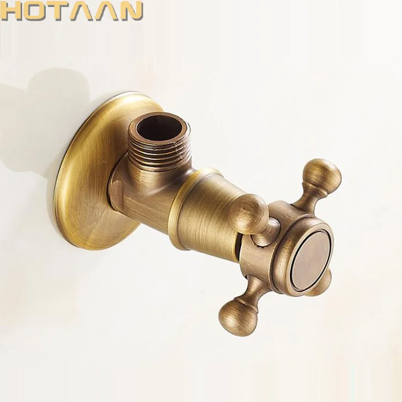 Free Shipping Antique Brass Triangle Valve Water Control Valve Bathroom Tap Water Valve 1/2*1/2