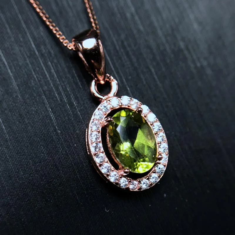 [MeiBaPJ] настоящий натуральный кулон из перидота, ожерелье с сертификатом 925 чистого серебра, хорошее ювелирное изделие для женщин