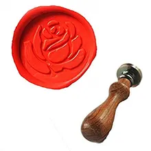 Винтаж Романтика Роза индивидуальный логотип свадебные приглашения Воск уплотнительное штамп палисандр ручки комплект