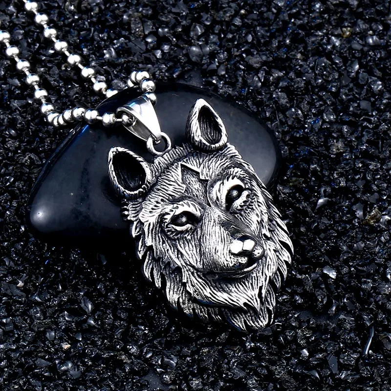 BEIER Punk 316L stainless steel new design howling wolf pendant necklace viking men celt Charm Fashion jewelry Boys gift BP8-352 BEIER Punk 316L stainless steel new design howling wolf pendant necklace viking men celt Charm Fashion jewelry Boys gift BP8-352