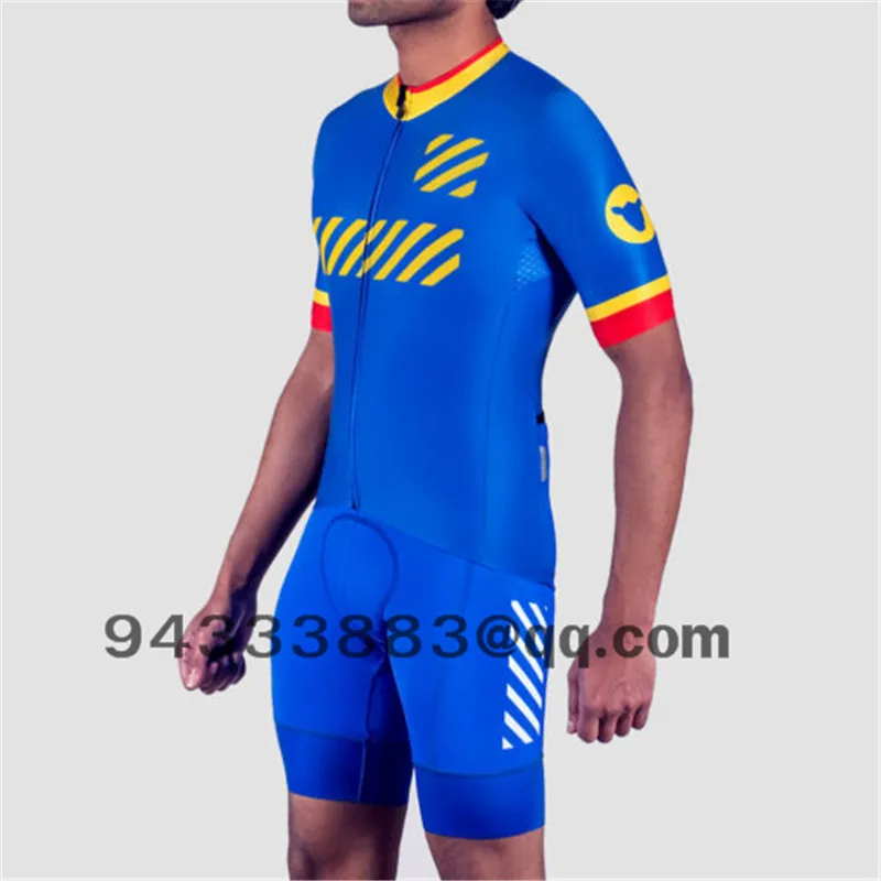 

2019 new men skinsuit triathlon team bike sports Tights uniforme ciclismo Blue high quality aero MITI cycling skinsuit custom