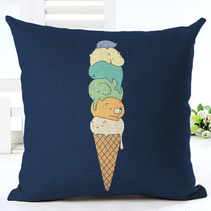 EHOMEBUY новый мультфильм Чехлы подушек печать арахисовое мороженое фруктовый декоративные подушки Гостиная диван наволочки