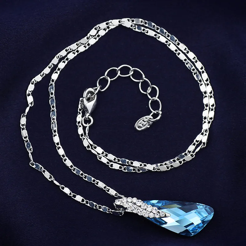 Ожерелья и подвески Neoglory Blue Fashion Стразы с кристаллами свадебные украшения для