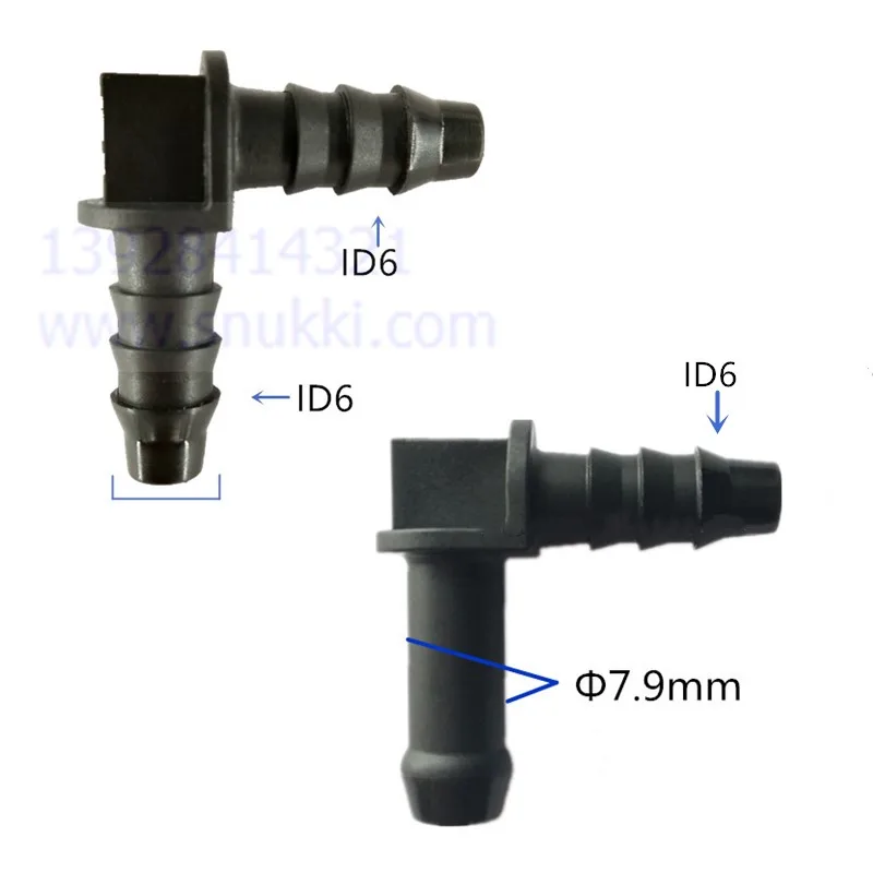 L type 90 degree plastic connector auto Fuel line quick connector