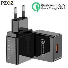 Por Wall Plug Car Adapter Lots Pzoz Usb Charger Mobile Phone Fast Charging Qualcomm Quick Charge Qc 3 0 Travel Wall Adapter Eu Plug For Samsung Xiaomi Iphone