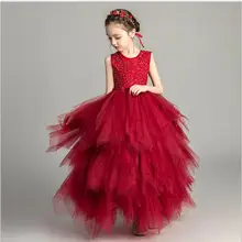 Элегантное торжественное платье; Одежда для девочек с цветочным узором; Свадебная вечерняя одежда для девочек; Детские платья для девочек; вечерние платья принцессы; длинное платье для детей 3-14 лет