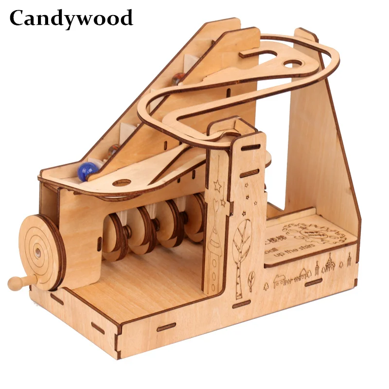 

Ukraine UGEARS Children Wooden Mechanical Transmission Model Adult Assembled Toy Marble slide track Birthday Male Kids Gift Toys